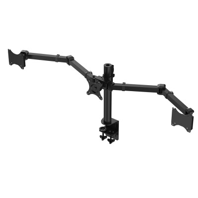 

FLEXIMOUNTS D1T Triple Monitor Arm Desk Mounts Stand Fits 10"-27" Computer Monitor 22 lbs per arm Clamp