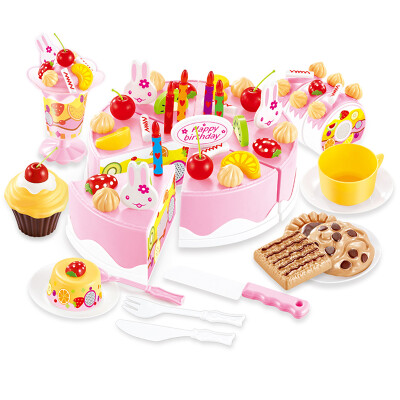 

Bee Shi beiens children&39s educational toys fruit cake simulation family toy set 699-3 powder