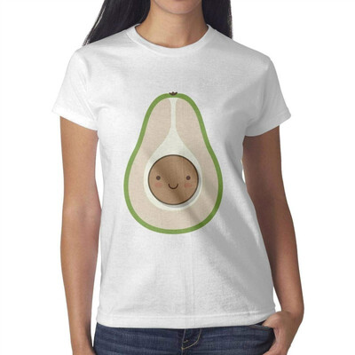

Melinda Avocado Janpanese Womens White Tshirt Cotton Lovely T-Shirts
