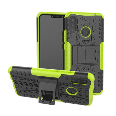 

Fecoprior Case for Huawei P Smart Plus Nova 3i Back Cover Stand Silicon TPU PC Armor Heavy Rugged Phone Celulars Fundas Coque