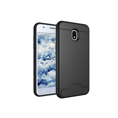 

Fivice Samsung J3 2018 Case TPU all-inclusive anti-drop brushed card with bracket mobile phone case