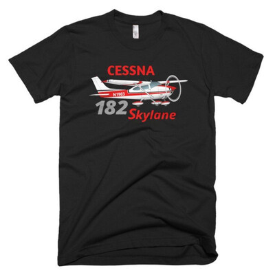 

Cessna 182 Skylane Custom Airplane T-shirt - Personalized with Your N
