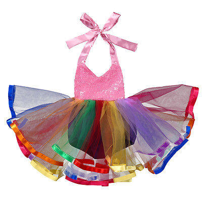

0-3Year Baby Girl Kids Sequins Flower Princess Party Wedding Tutu Romper Dresses