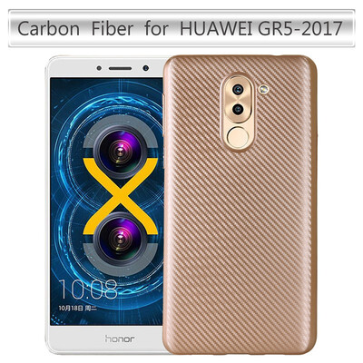 

Goowiiz Phone Case For Huawei GR5 2017Honor 6XMate 9 LiteNova Luxury Ultra-thin Carbon Fiber Soft Silicone Complete protection