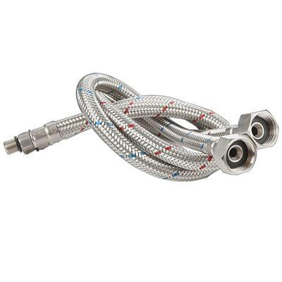 

Supor 304 stainless steel hot&cold woven into the water pipe hose braid a cold one hot two sets of 80CM hose 14610039-R B