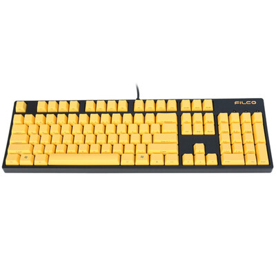 

FILCO FKBN104MC EFY2 &quot104 Ninja&39s second generation&quot mechanical keyboard black border yellow keycap green axis Jedi begging chicken keyboard