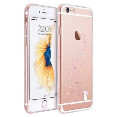 

ESR iPhone6s Plus 6 Plus Cell Phone Case Case Silicone Transparent Dropped Soft Shells What Series Flower Rain Rabbit