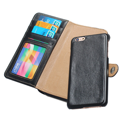 

New iPhone7Plus Mobile Phone Sets Multi-function Plug-in Karaoke Chain Split Leather Wallet