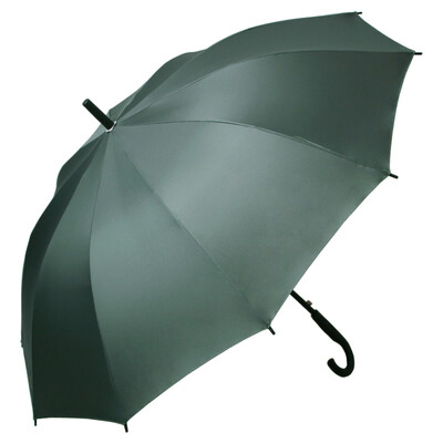 

Paradise umbrella solid color increase reinforcement strong water repellent a dry black rod steel self-open straight business business sunny umbrella dark green 193E