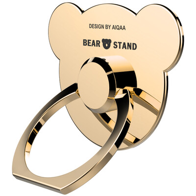 

KOOLIFE lazy stent metal finger buckle iPhone6s mobile phone bracket IPAD flat bracket glory V8 millet 5 max Huawei P9 mobile phone bracket - Bear Golden