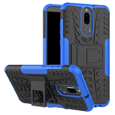 

Fivice Huawei nova 2i Case TPU anti-fall tire pattern back clip bracket phone case