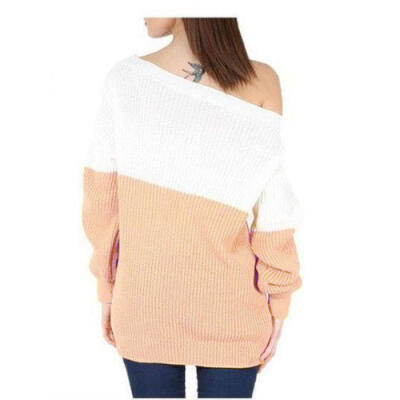 

New Women Casual Long Sleeve Knitted Pullover Loose Sweater Jumper Tops Knitwear