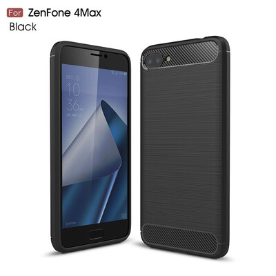 

Fivice Asus Zenfone 4 Max ZC520KL case Luxury brushed carbon fiber TPU soft shell