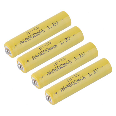 

4pcs 1.2V 600mAh Ni-CD AAA Battery Rechargeable Batteries Househould Supply