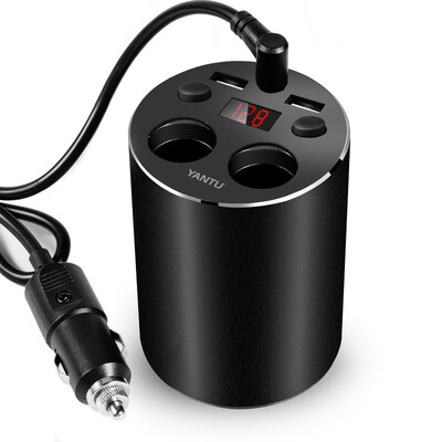 

YANTU Car Charger A78 Black 3.1A Dual USB LED Display