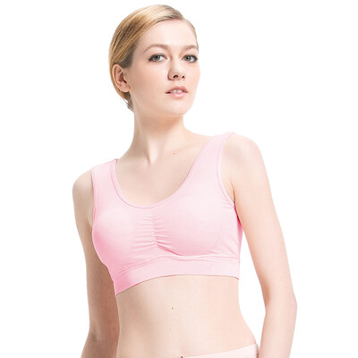 

Small nurse bra no steel bra bra noodles female modal sports bra large underwear SMB chest pad removable soft powder L 170100