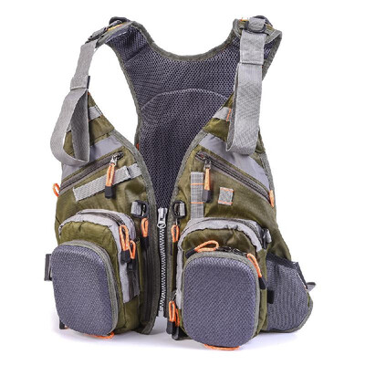 

Blusea Multifunction Mesh Fly Fishing Vest Backpack Breathable Outdoor Fishing Vest with Zippered Pockets