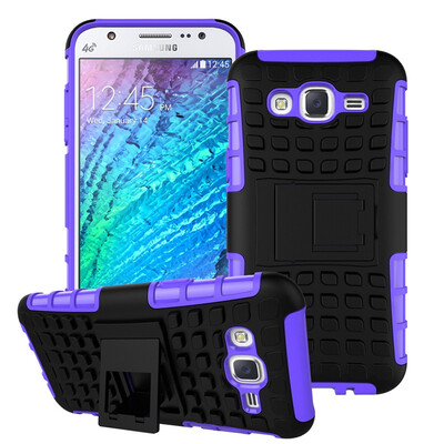 

Fivice Samsung J5 Case TPU anti-fall tire pattern back clip bracket phone case