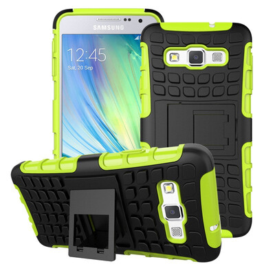 

Fivice Samsung A3 Case TPU anti-fall tire pattern back clip bracket phone case