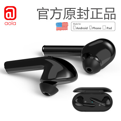 

Aola Bluetooth headset Apple wireless sports binaural in-ear air business pods universal iphonexs Huawei millet 8 mobile phone S20XsMax piano black