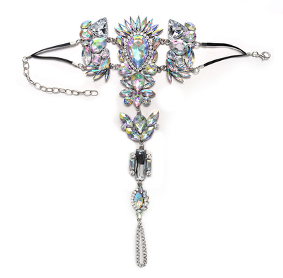 

Exaggerated popular alloy gemstone chain DIY popular personality design