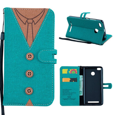 

MOONCASE Millet red rice 3S stitching embossed mens leather case - green