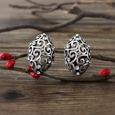 

2019 New Fashion Elegant Vintage Punk Gothic Crystal Rhinestone Ear Cuff Wrap Stud Clip Earrings