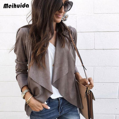 

Plus Size Women Collar Suit Jacket Coat Blazer Ladies 34 Sleeve Cardigan 10-22