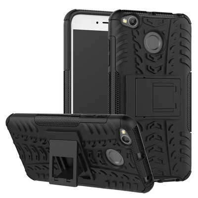 

Fivice Redmi 4X Case TPU anti-fall tire pattern back clip bracket phone case