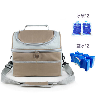 

Youha youha portable multi-function breast milk storage bag ice bag back milk Mummy bag outdoor fresh-keeping bag with blue ice YH-0108 khaki