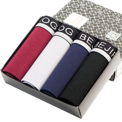 

Arctic velvet B541300111-1 men&39s underwear 4 mixed color gift boxed men&39s underwear Leica cotton flat underwear color side men&39s underwear