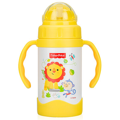 

Fisher-Price - Price Fischer Whitewater Cups Children 's Double Handle Kettle Baby Cartoon Insulation Drink Cup 300ML Yellow