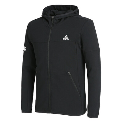 

PEAK mens autumn&winter new hooded open chest sweater fashion comfortable sports jacket DF683031 black X3L code