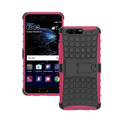 

Fivice Huawei P10 Plus Case TPU anti-fall tire pattern back clip bracket phone case