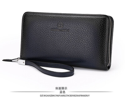 

NovelTeez New thick version of large capacity mens clutch bag Korean version of casual long wallet leather wallet