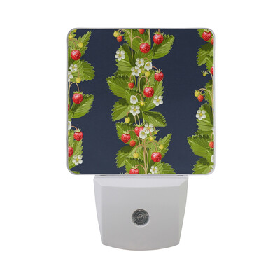 

ALAZA LED Night Light With Smart Dusk To Dawn SensorStrawberry Fruit Pattern Plug In Night Light