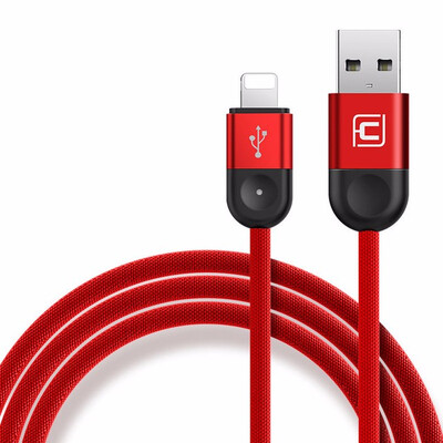 

Cafele for iPhone Charging Cable 7 6 with LED Light Fast Charging USB Cable for iPhone 6 7 8 X Aluminum Alloy Interface 120cm