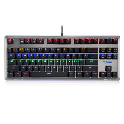 

Yibo (E-3LUE) K727 шестицветная смешанная цветная механическая клавиатура 87 черная черная ось