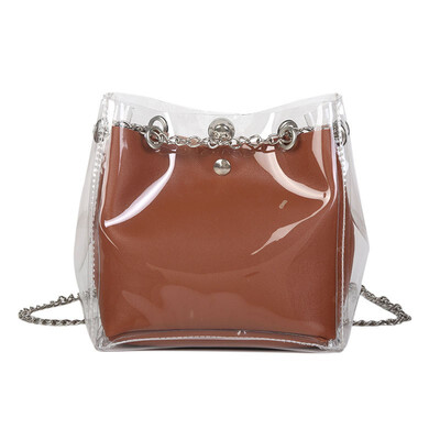 

Mini Ladies Bag Transparent Handbag Shoulder Bag Clutch Candy Colors Teenage Girls Crossbody New Bags
