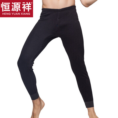 

Hengyuan Xiangde velvet warm pants men thickening plus velvet Slim warm mens leggings black male models 185110