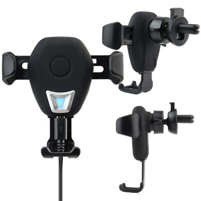 

Universal Car Phone Holder Air Vent Mount Clip Cell Holder QI Wireless Charging Charger Smarphone Holder Clip Gravity Car Mount