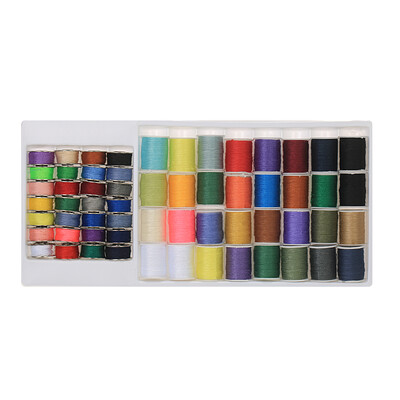 

60pcsset Mixed Colors Sewing Thread Set Metal Bobbins Thread Spools for Brother Janome Kenmore Singer Household Electric Sewing