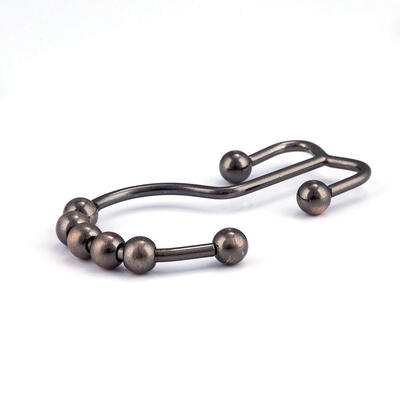 

UpperX Quality Rustproof Oil Rubbed Bronze Double Glide Shower Curtain Hooks & Rings Modern Decorative Design
