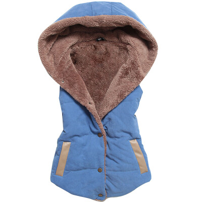 

Women Hooded Sleeveless Waistcoat Winter Warm Casual Vest Hoodies Coat Jacket