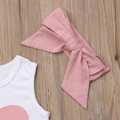 

UK Infant Newborn Baby Girls T-shirt Tops Pants Clothes 3Pcs Outfit Set Clothing