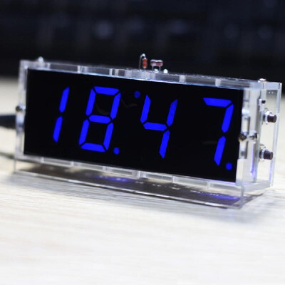 

Digital LED Electronic Clock DIY Kit Light Control Temperature Time Display M6V7Green