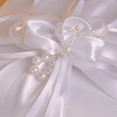 

Wedding Pillow Cushion Double Heart Satin Ring Pillow Wedding Party Decoration