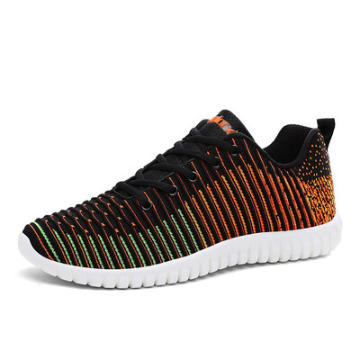 

Mens Shoes Fashion Casual Sneakers Sports Shoes For Men Breathable Light Shoes Orange Green Black Size 39-44