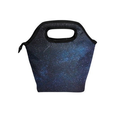 

Insulated Lunch Tote Bag Mystery Sky Travel Picnic Lunch Handbags Portable Zipper Lunch Bag Box