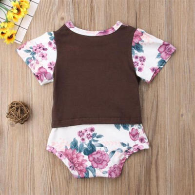 

Newborn Infant Baby Girls Floral Bodysuit Romper Jumpsuit Clothes Outfit 0-24M